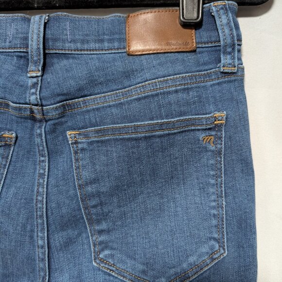Madewell Medium Wash High Rise 10" RoadTripper Skinny Jeans Exposed Zipper - Picture 6 of 9
